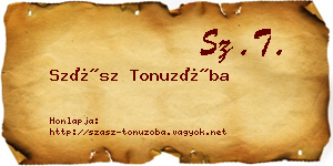 Szász Tonuzóba névjegykártya